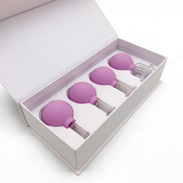 15 25 35 55mm Rubber Glass Massage Cupping Set Anti Cellulite Massage