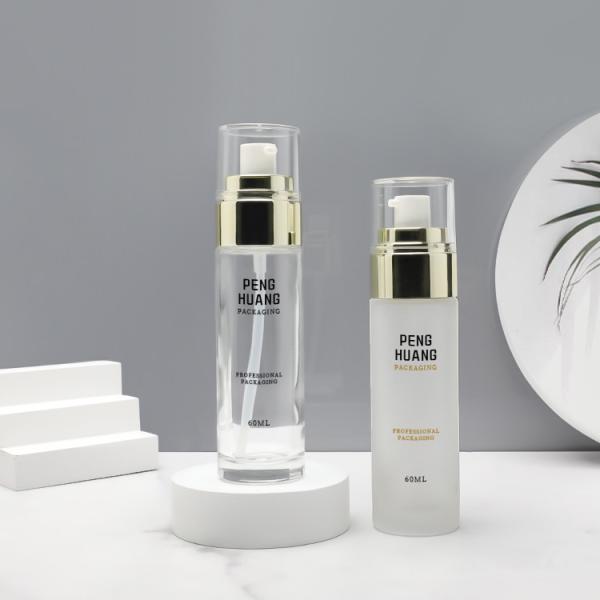 Luxury Glass Lotion Bottle 60ml Cosmetic Packaging Container Screen Printing