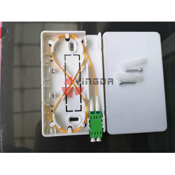 Soporte plástico de la pared LC/APC del usuario final de 2 de la caja de fibra óptica a dos caras portuaria del suscriptor