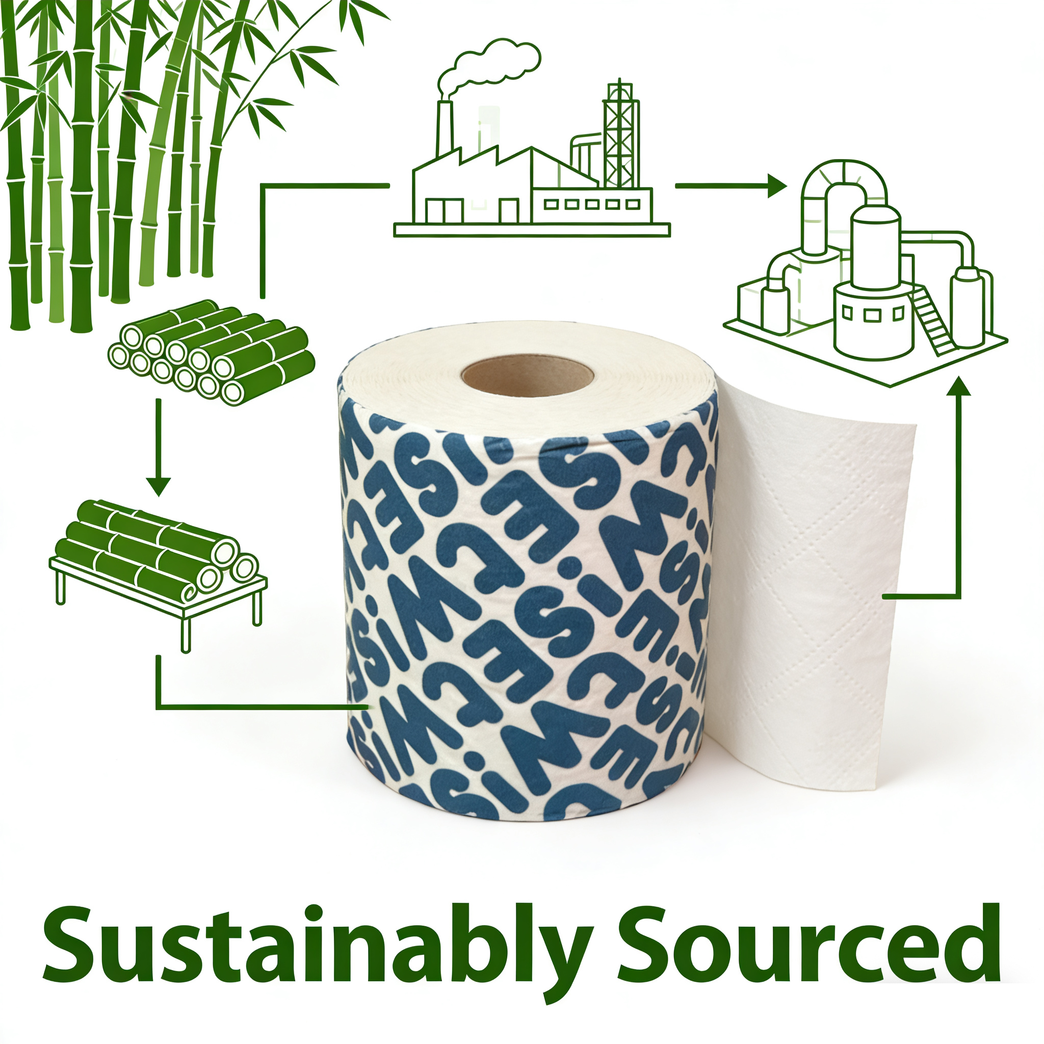 Factory Directly High Quality Custom Soft Toilet Paper Rolls Bamboo Toilet Roll