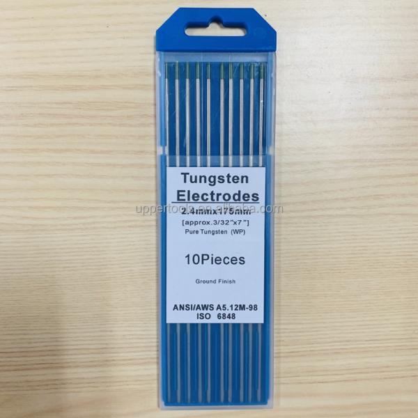 175 mm 1,6 mm Lantano verde puro de tungsteno Tig electrodo de soldadura 10 piezas