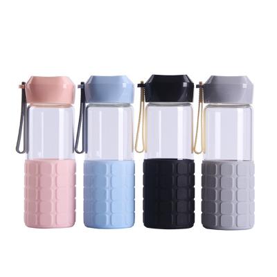 Wide Mouth Glass Water Bottle Lead Free High Borosilicate For Christmas Gifts