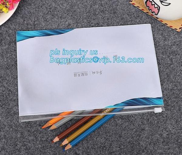 Biodegradable eco-friendly slider k frosted EVA bag, PVC Wash Bag With Slider Zipper, Eco-friendly plastic puller