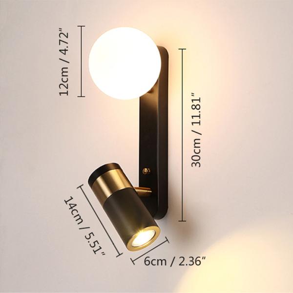 Bedroom Study Reading Lamp Headboard Wall Light Sconce Light Rotatable Metal Wall Lamp(WH-OR-143)