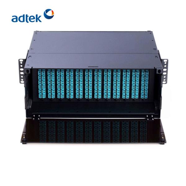 Telecom 19'' Rack Mount Optical Distribution Box , 144 Port Fiber Patch Panel