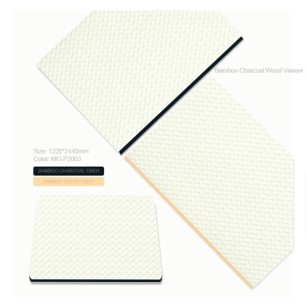 Nouveau design en bambou charbon de bois placage imperméable à l'eau et à l'humidité tableau de décoration intérieure pour les plafonds de couloir
