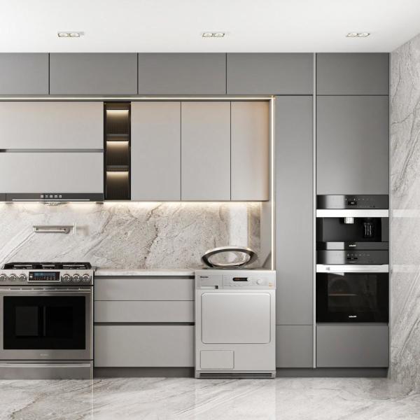 Smart Custom Kitchen Cabinets Design White Melamine Full Luxury Modern Kitchen Furniture Cabinet Sets For Home