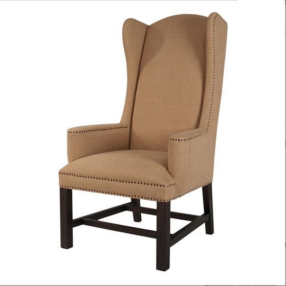 New Solid Wood Chair Living Room Furniture Tufted Fabric Accent Club Chair