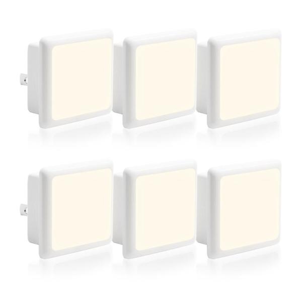 Plug in Night Light Bulbs LED with Dusk to Dawn Smart Sensor, 0.3W Daylight LED Night Lights