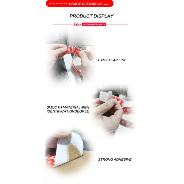 Custom Fragile Warning Labels for Bluetooth Shipping Carton Waterproof