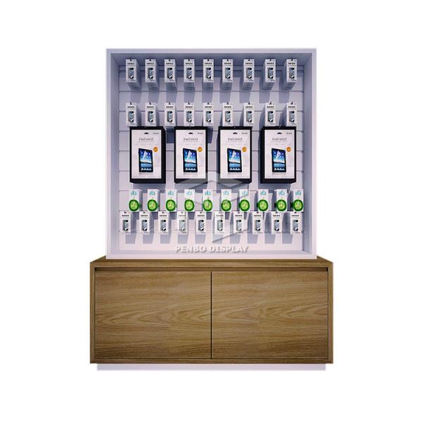 Wood Grain Veneer Mobile Phone Display Showcase Furniture Engraving