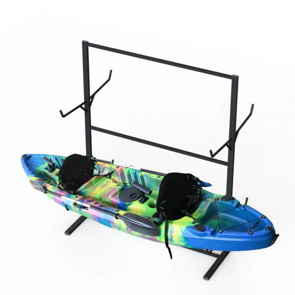 Iron Tube Kayak Storage Floor Standing Display Rack With 8 Metal Arms
