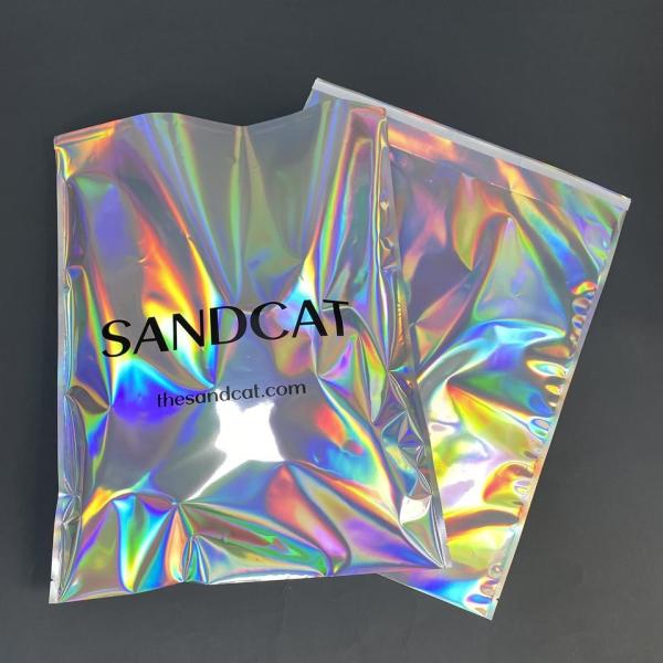 Holographic Metallic Foil Mailer Glitter Mailing Shipping Bags Metallic Rainbow Foil Self-Sealing Envelopes Courier