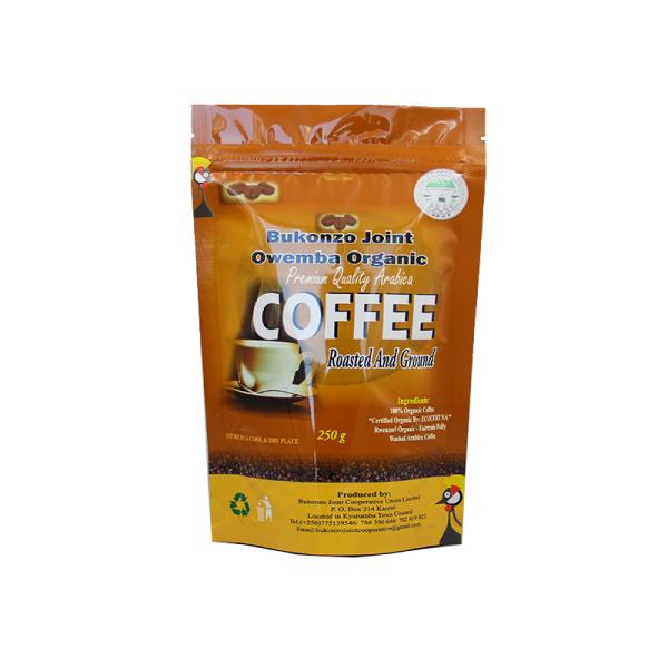 Food Grade 50g- 1kg Zipper Standing Pouch Valve Sealed Coffee Bags