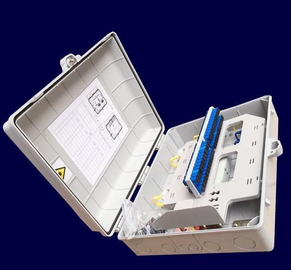 48 Core Plastic  Wall Mounted Distribution Box  420*320*125mm Fiber Optic Box