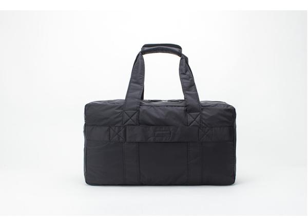Black Portable Foldable Travel Bag Large Volume Thermal Transfer Printing