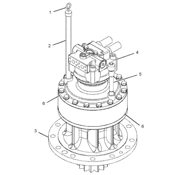 Коробка передач шестерни уменьшения E320 качания CAT 1484679 320D2 Коробка передач гусеницы шестерни уменьшения E320 качания CAT 1484679 320D2