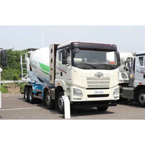 10м3 Бетонный смеситель грузовик Jiefang 8×4 смеситель двигатель СНГ 410 л.с. Шесть цилиндров Плоская кабина