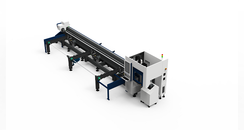 Automatic Obstacle Avoidance Metal Fiber Laser Cutter Side Mounted Lathe Semi Automatic Loading