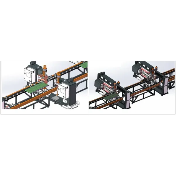Automatic loading and unloading and fully automatic steel plate radiator and cooler production line