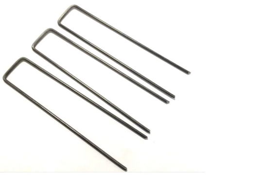 Штыри штапеля травы стали углерода земные, дерновина тканей ландшафта прикалывают 4