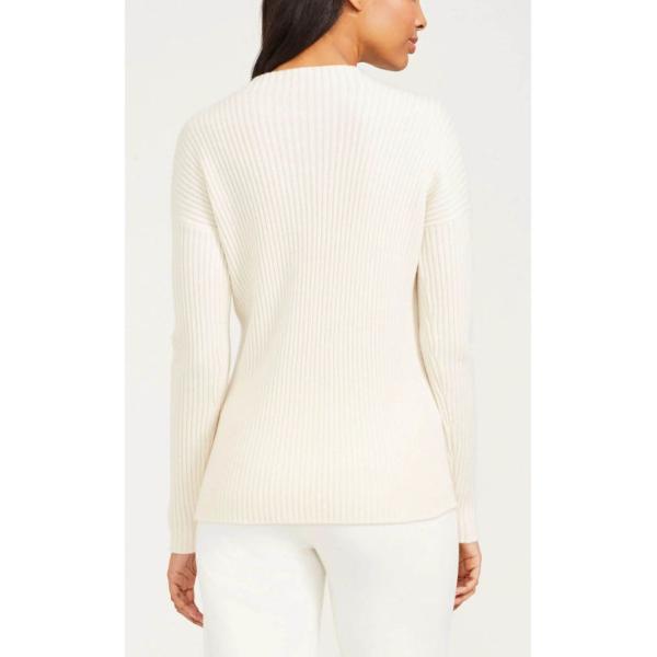 WOMEN'S 70% wool/30% cashmere KNITTED RIB SWEATER