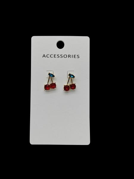 Nouvelles boucles d'oreilles en forme de cerise rouge zircon pour le début de l'été, élégantes et tendance, pour femmes et filles, assorties à toutes les tenues, à la mode et stylées