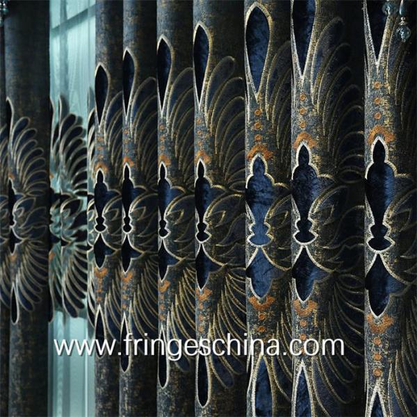 European Style Home Textile Blackout Jacquard Embroidery Window Curtain