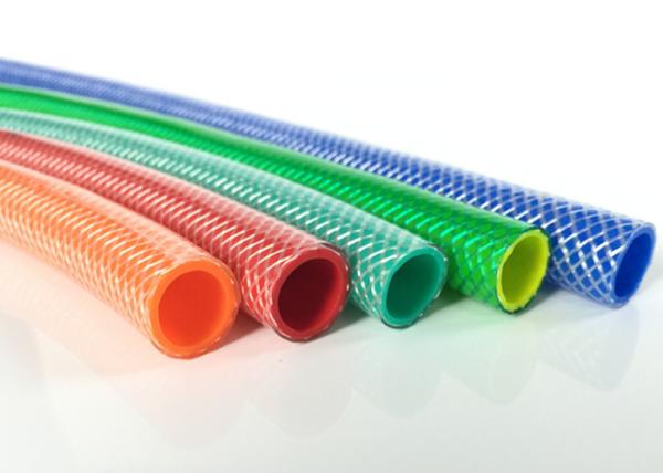 Plastic Yellow Garden Hose , Green PVC Hose For Conveying Water Air Oil