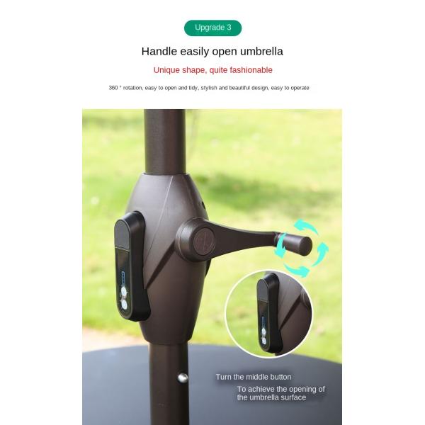 Aluminum Frame Garden Cantilever Parasol Umbrella Accept Customized OEM