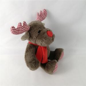 Brinquedos de pelúcia fofinhos e macios de Natal alce bicho de pelúcia que pode