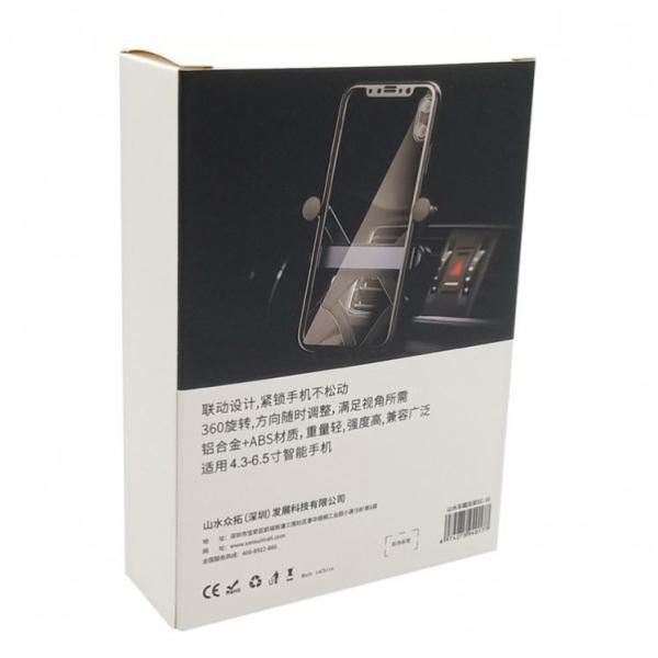 Custom Logo Folding Mobile Phone Stand Paper Box Car Phone Stand Packaging Mobile Stand for Video Box