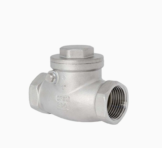 CF8 Industrial High-Pressure Check Valve Water Pipeline Female Threaded Swing Check Valve for Water Oil Gas