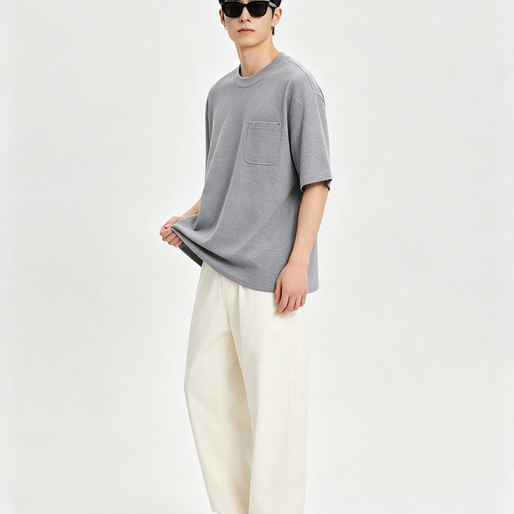 Men’s Loose Fit Cotton Pocket T-Shirt Casual Short Sleeve Solid Color Summer Top