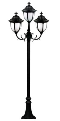 Ornamental Modern Style Cast Iron Light Pole Direct Embedded Ground Mounted