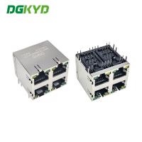 DGKYD59212288DB1A1DY1B022 apiló 2X2 el zócalo de la red del multi-puerto RJ45 con la tira ligera que protegía communicationce de los datos