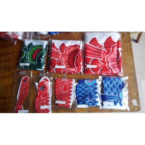 Customized Japanese Fish Windsock Polyester Satin Decorative Outdoor 100cm