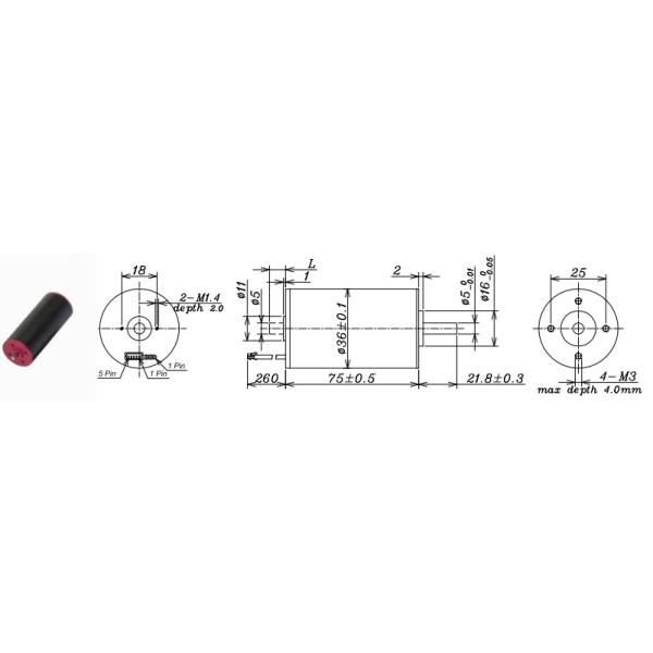 High power DC Brushless motor diameter36mm.length75mm.36V48V24V,5000-10000rpm