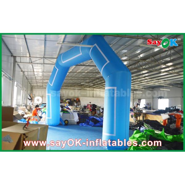 Inflatable Rainbow Arch Customized Blue Inflatable Arch Velcro Print Event Inflatable Finish Line