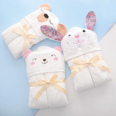 Serviette nouveau-née de Bath d'enfants de serviettes en bambou écologiques de salle de bains avec le capot