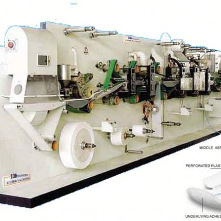 400pcs/Min 180KW Maternity Sanitary Napkin Pad Production Line / Sanitary Napkin Equipment
