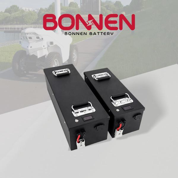 Black  72V 50Ah Lithium Ion Battery Robotic Power Battery For AGV EVS