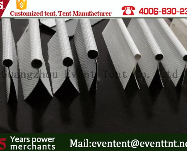 8mm 850gsm Panama fabric 20mm double flap keder for tent structure