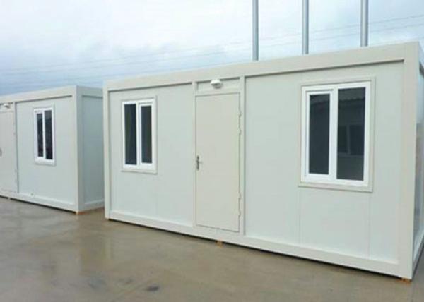Steel Door Living Container House , Mobile Office Containers With Doorhead Lamp