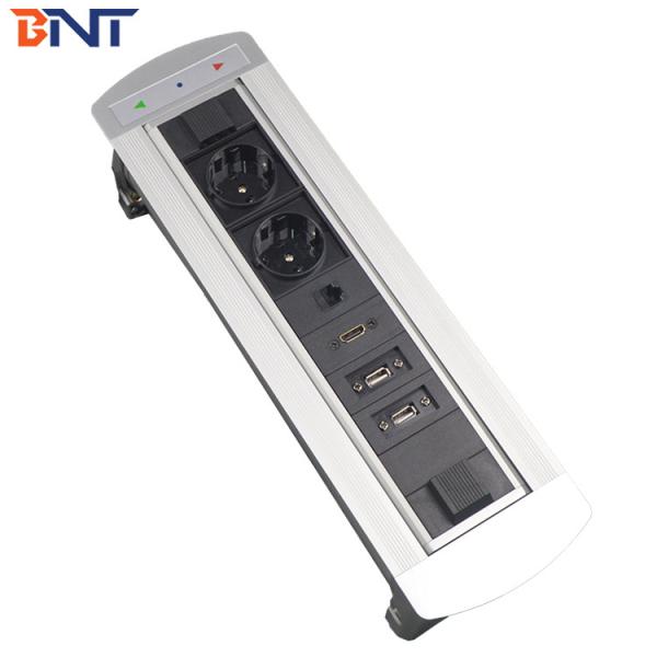 Customized supported popular motorized flip up desk mounted socket with EU plug