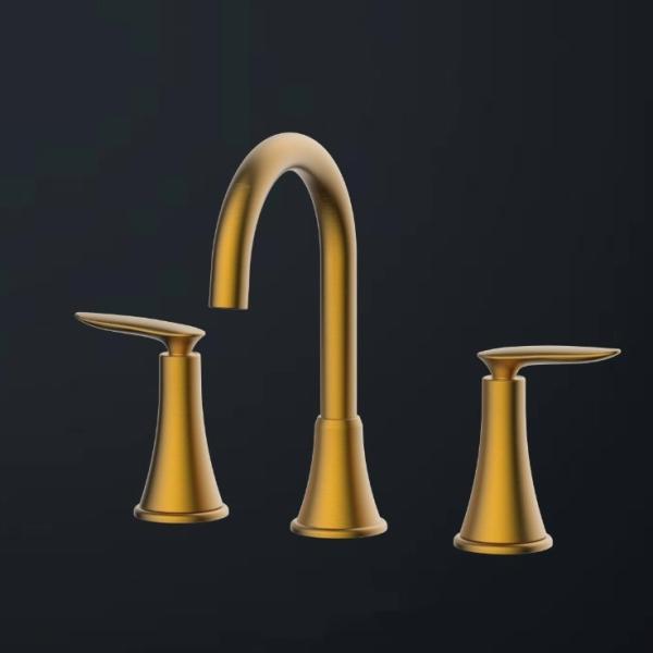 Convenient And Easy To Clean Bathroom Faucet With Double Handle Control For Precise Water Temperature Adjustment
