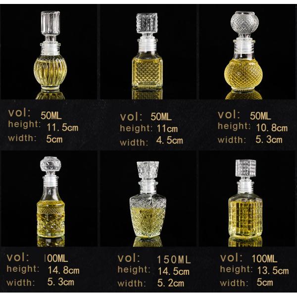 Стекло Кристл круга диаманта творческое разливает покрытие по бутылкам миниатюрного вискиа 50ml УЛЬТРАФИОЛЕТОВОЕ