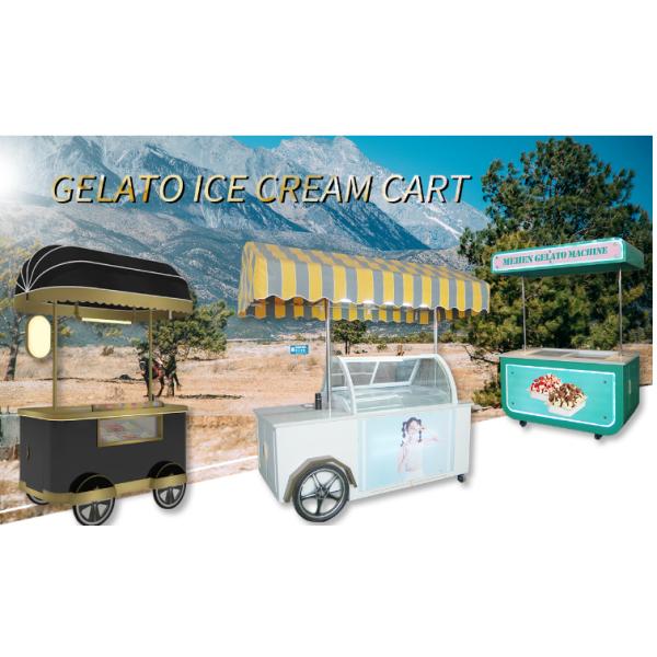 Gelato Ice Cream Cart /ice cream store equipment /ice cream trolley wholesale