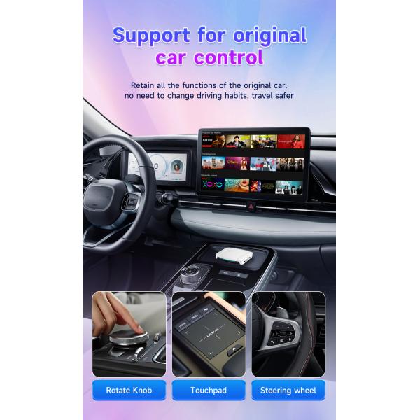 Wired to Wireless Adapter Carplay Android 13 Tbox UHD AI Box HDMI 8Gb 128Gb Adapter SDM660 HDMI Output For Netflix Youtube
