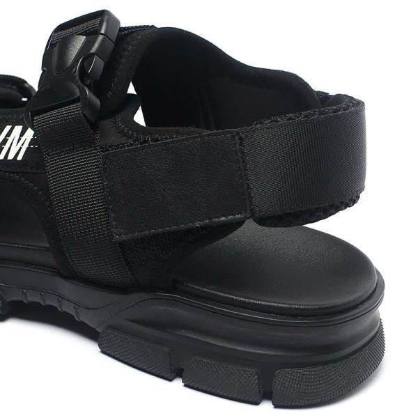 BRUNO VIERO Black Anti Skid Flat Outdoor Mens Sandals